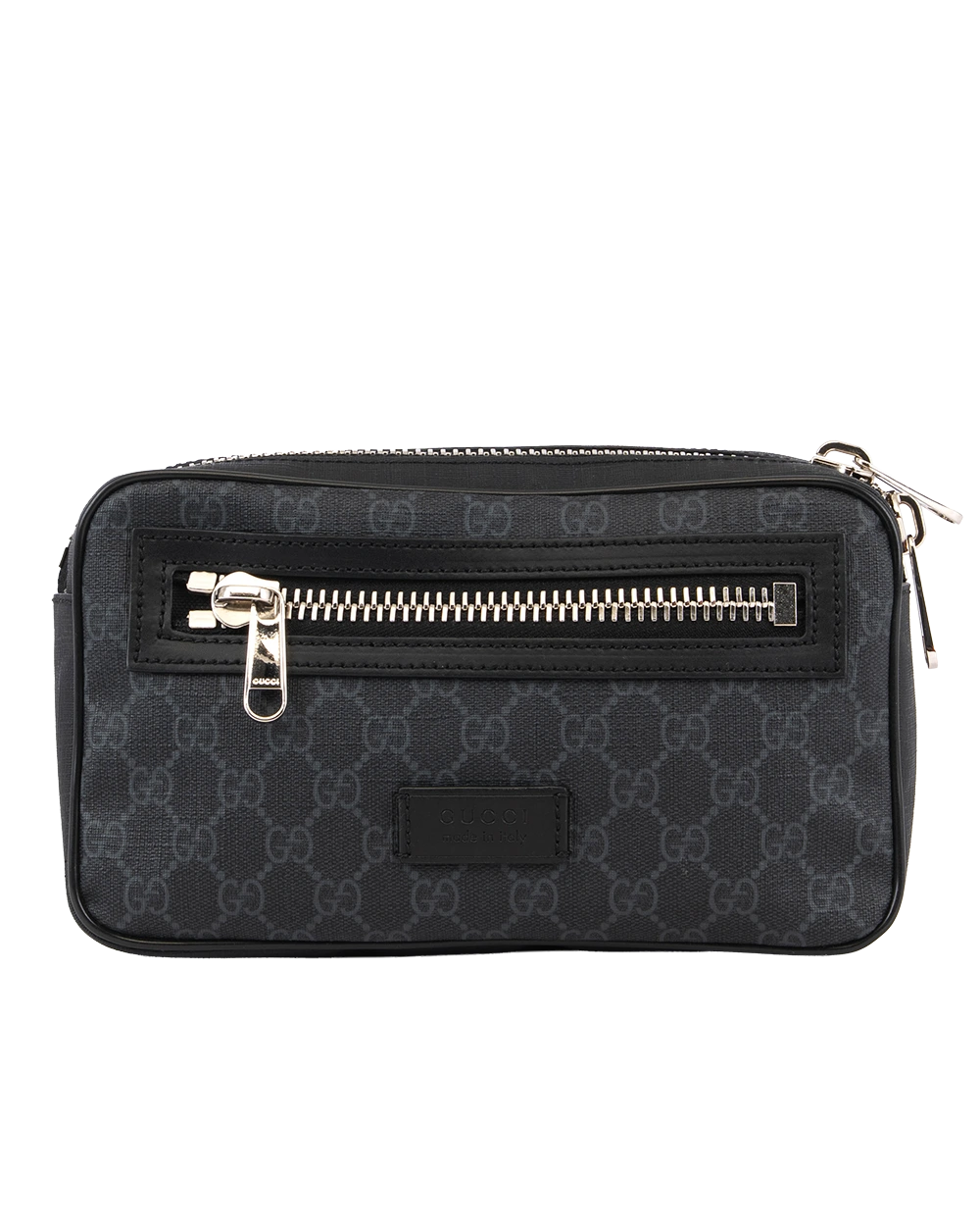 GUCCI GG BELT BAG BLACK GG SUPREME MONOGRAM CANVAS SHW 474293 520981 0861