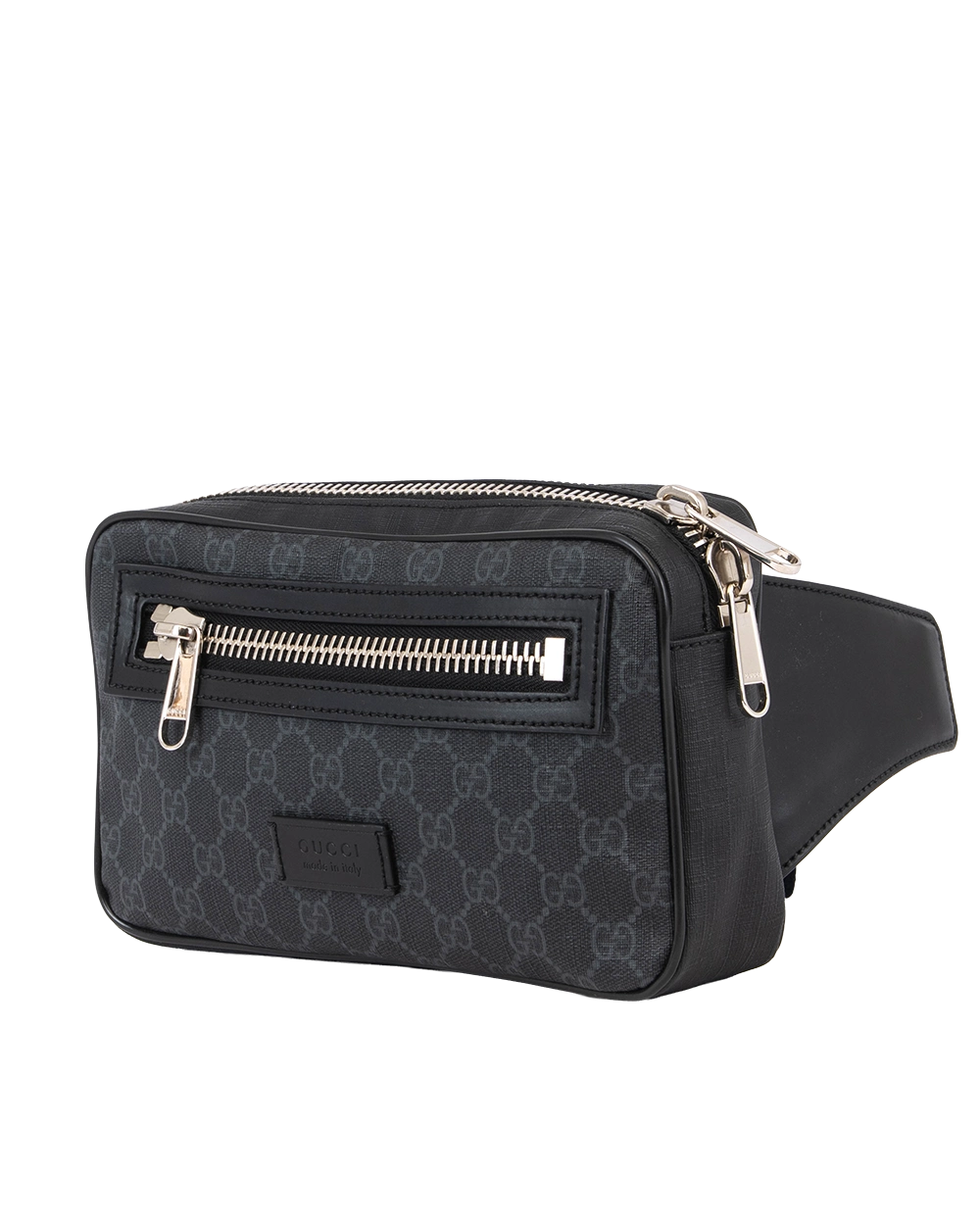 GUCCI GG BELT BAG BLACK GG SUPREME MONOGRAM CANVAS SHW 474293 520981 0863