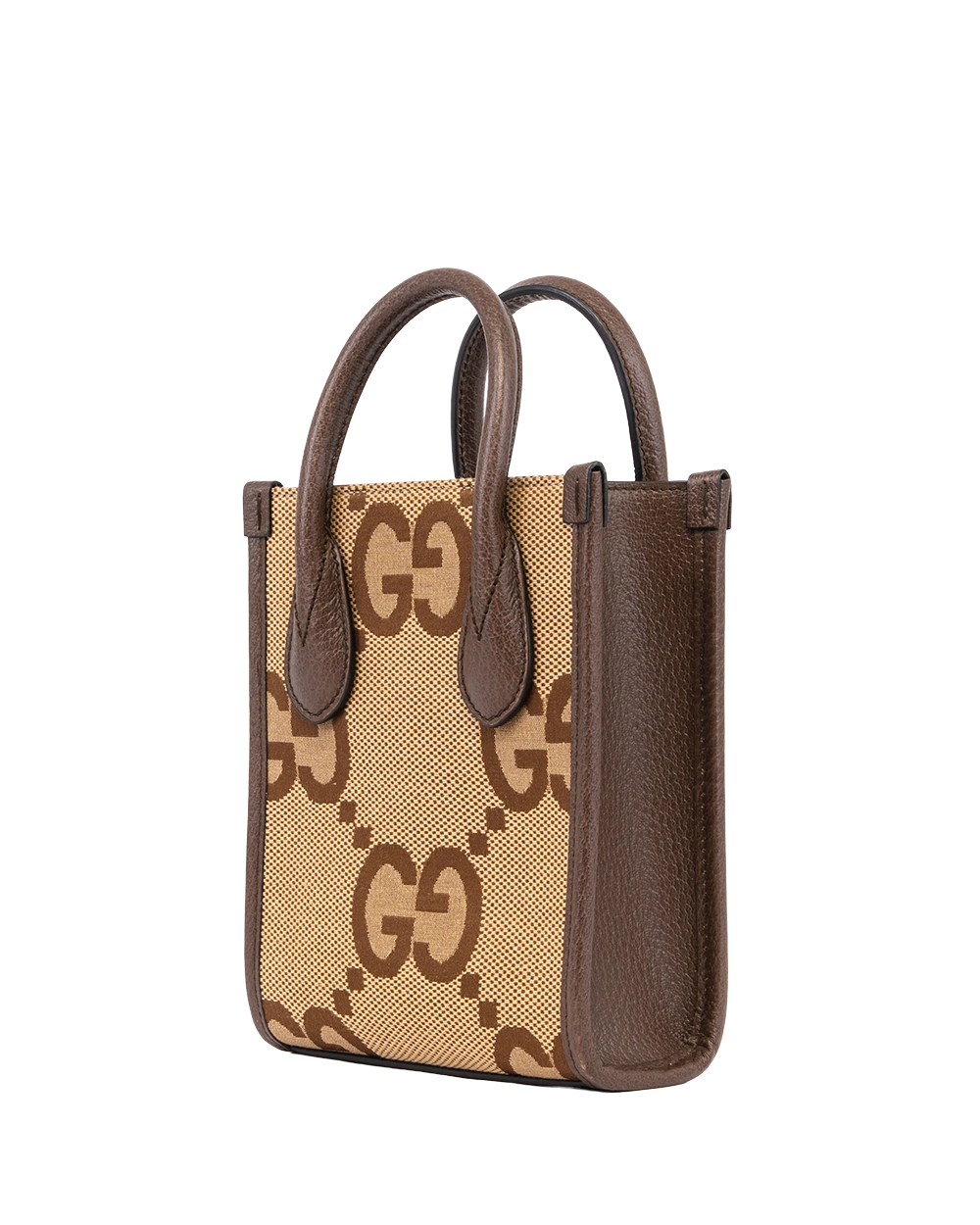 GUCCI GG JUMBO TOTE BAG MINI BROWN JUMBO GG MONOGRAM GHW 699406 493075 0021