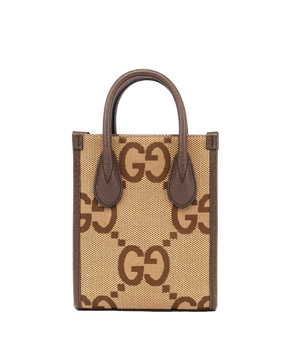 GUCCI GG JUMBO TOTE BAG MINI BROWN JUMBO GG MONOGRAM GHW 699406 493075 0023
