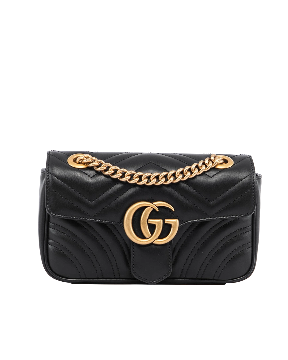 GUCCI GG MARMONT 22 BLACK CALF GHW 446744 520981 05856