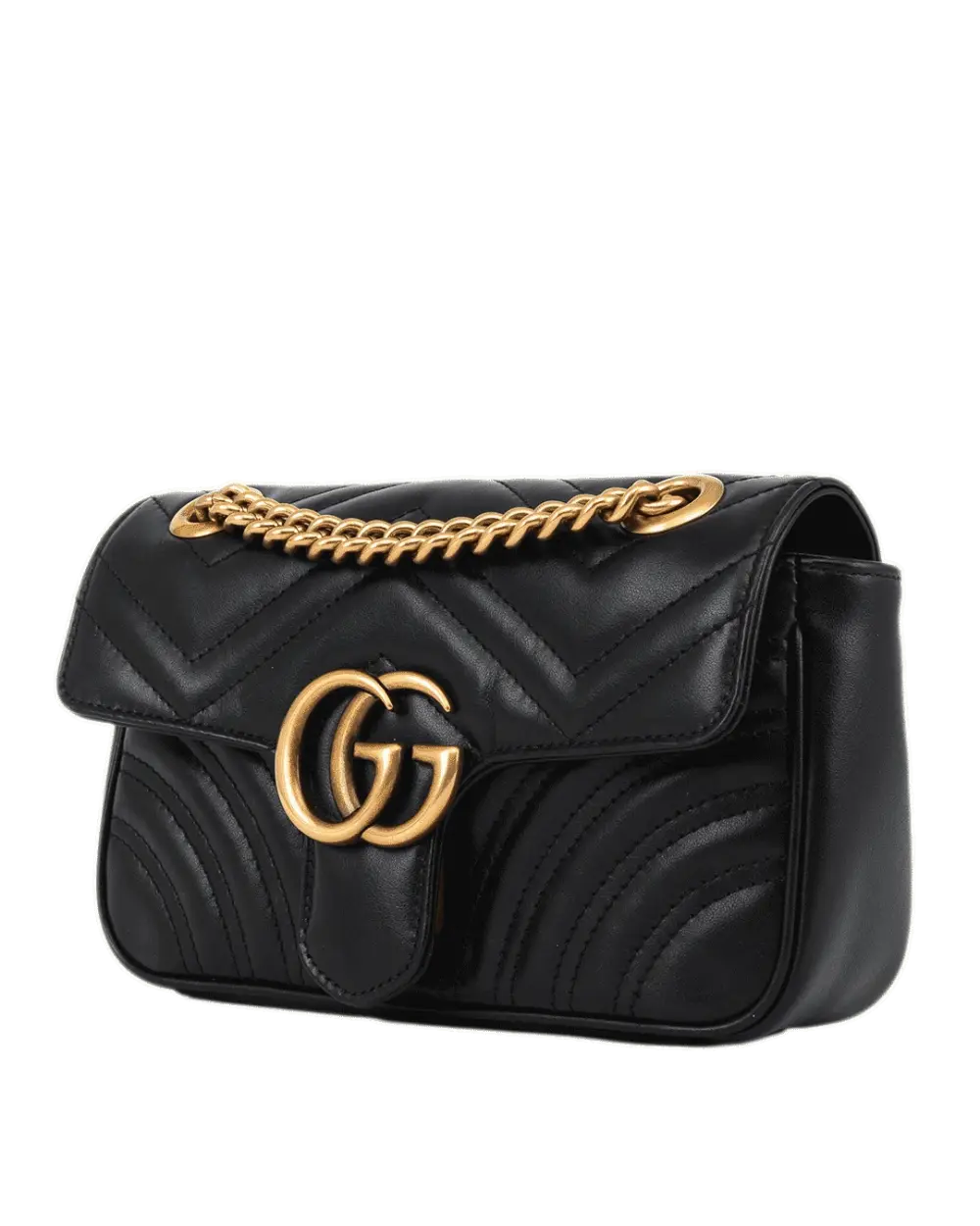 GUCCI GG MARMONT 22 BLACK CALF GHW 446744 520981 3695
