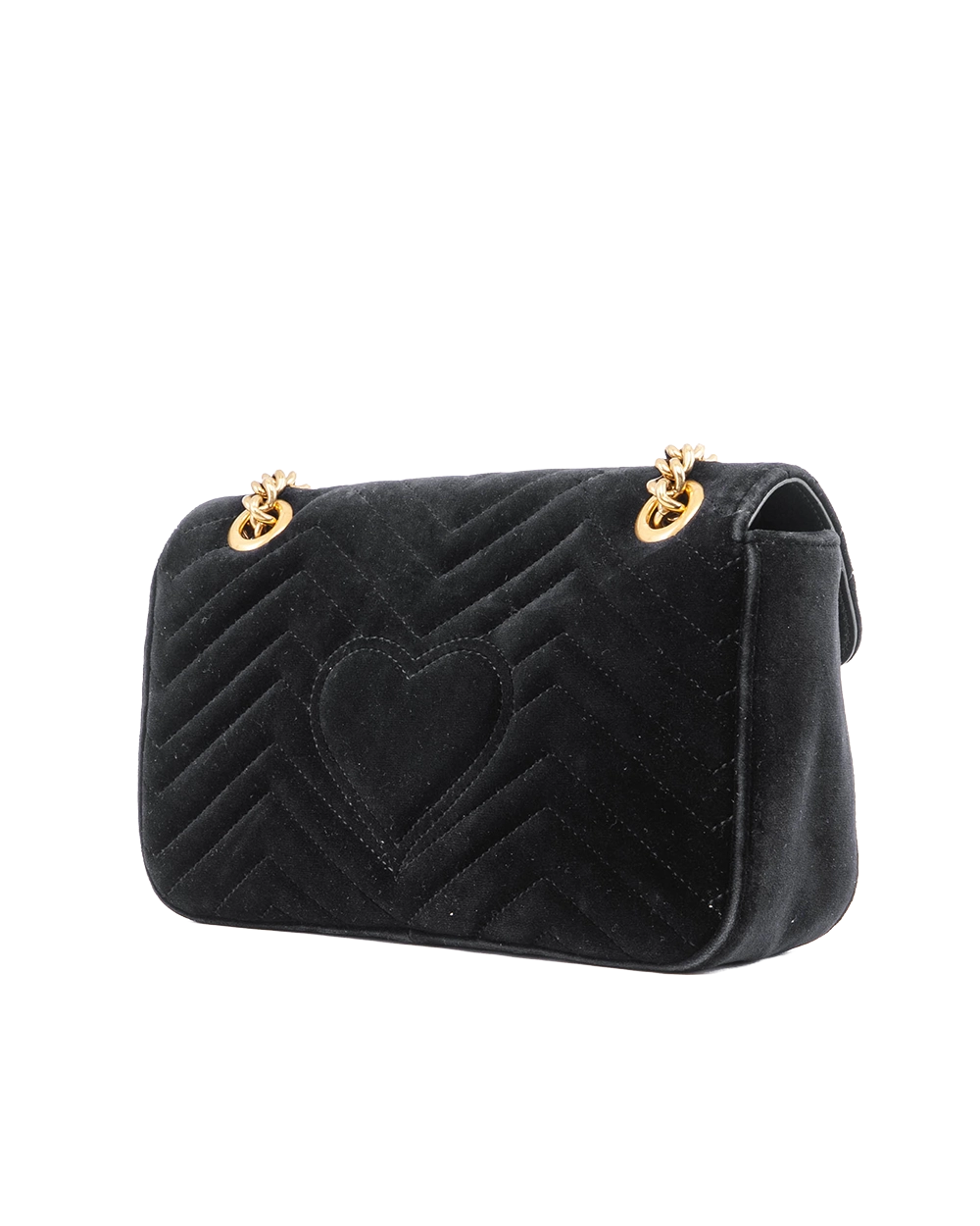 GUCCI GG MARMONT 26 BLACK VELVET GHW 443497 520981 05926