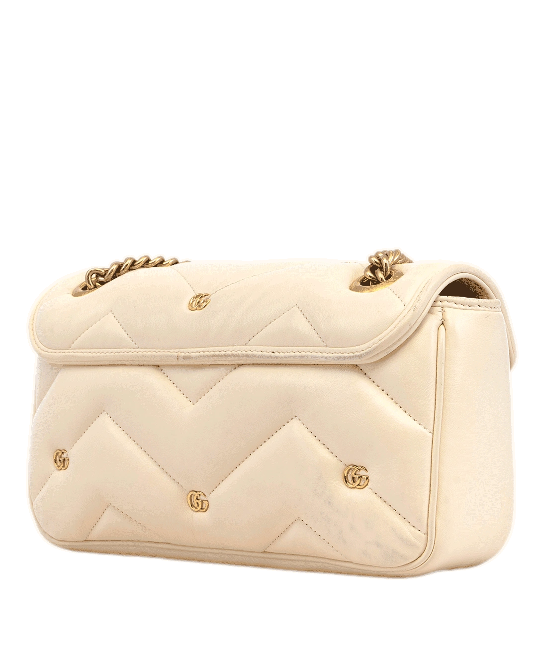 GUCCI GG MARMONT 26 WHITE CALF GHW 443497 520981 3107