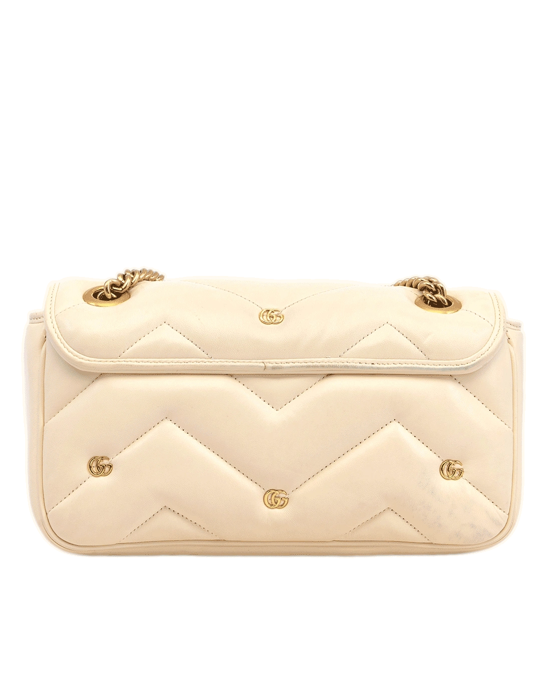 GUCCI GG MARMONT 26 WHITE CALF GHW 443497 520981 3108