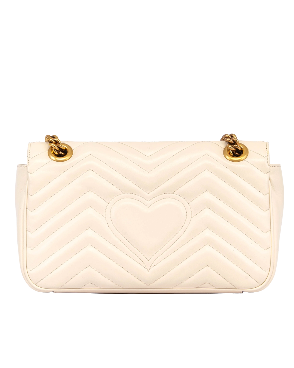 GUCCI GG MARMONT 26 WHITE CALF GHW 443497 591693 0138