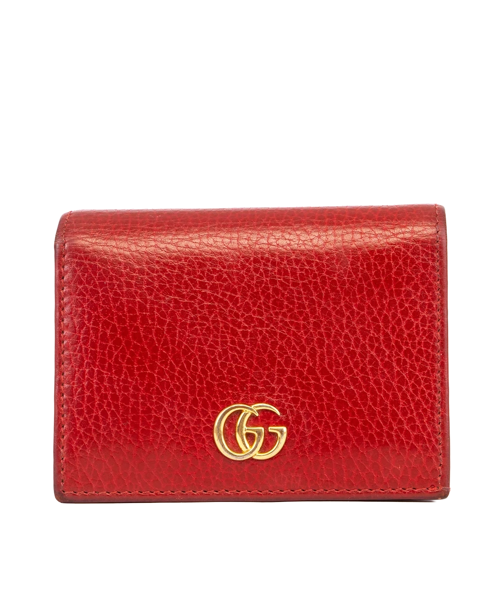 GUCCI GG MARMONT BI FOLD SHORT RED CALF GHW 466126 496085 1358