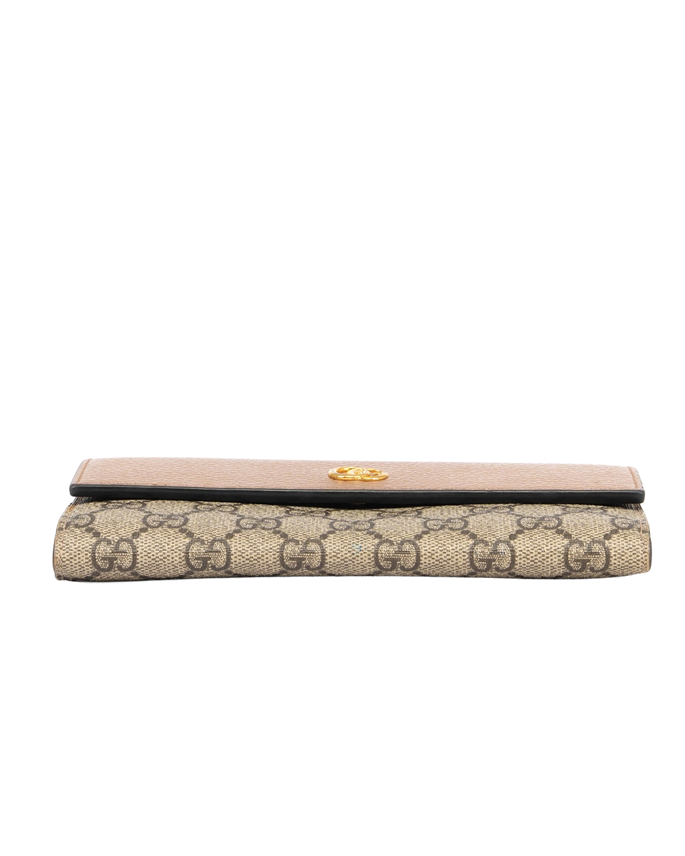 GUCCI GG MARMONT CONTINENTAL LONG BROWN BEIGE GG MONOGRAM CANVAS GHW 456116 493075 0289