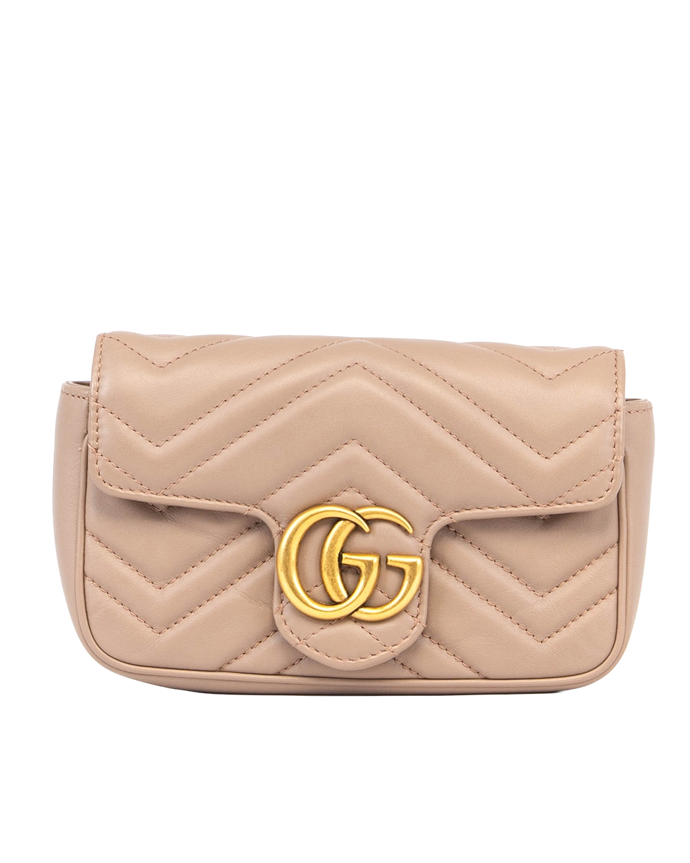 GUCCI GG MARMONT SUPER MINI BEIGE CALF GHW 476433 525040 1755