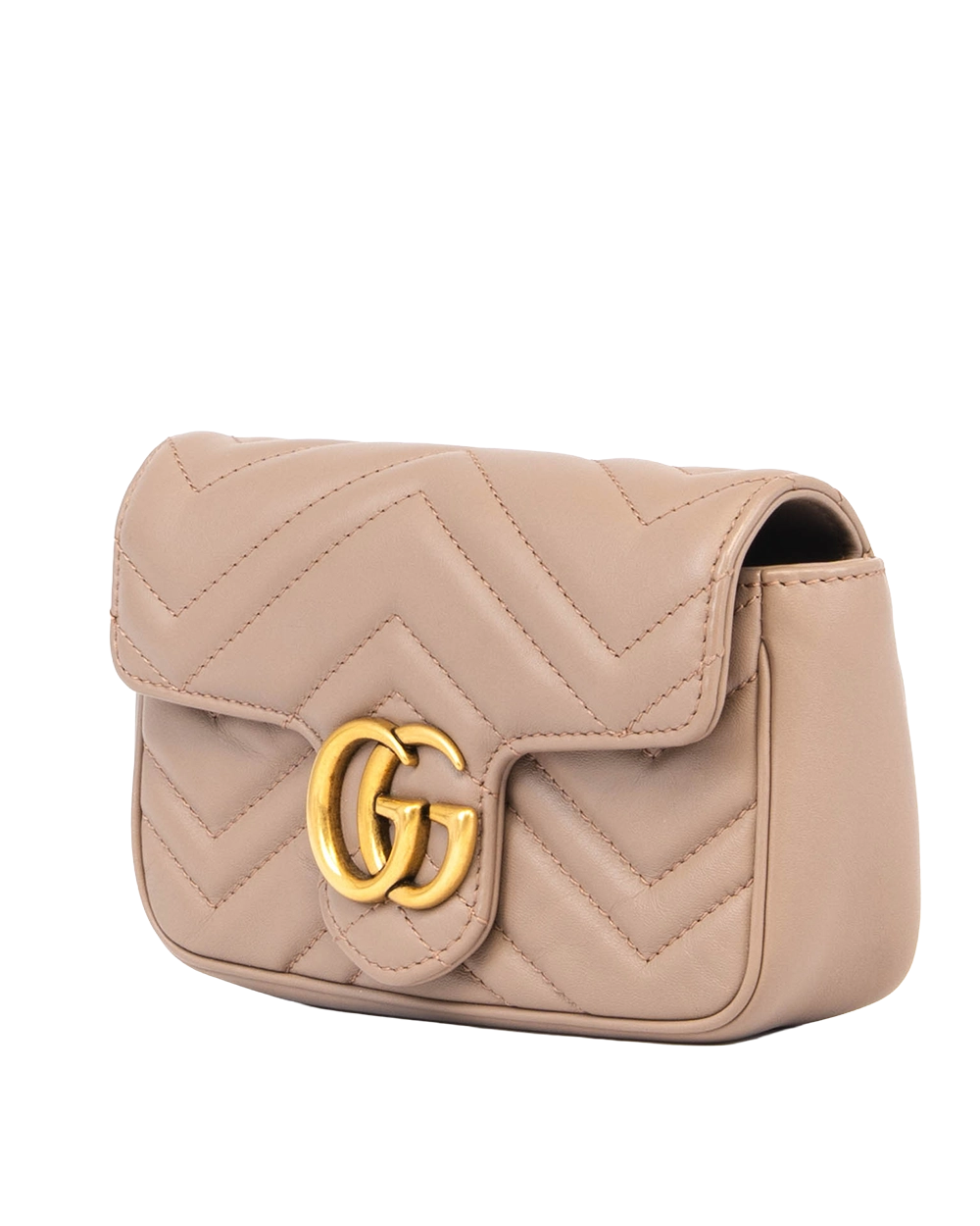GUCCI GG MARMONT SUPER MINI BEIGE CALF GHW 476433 525040 1756