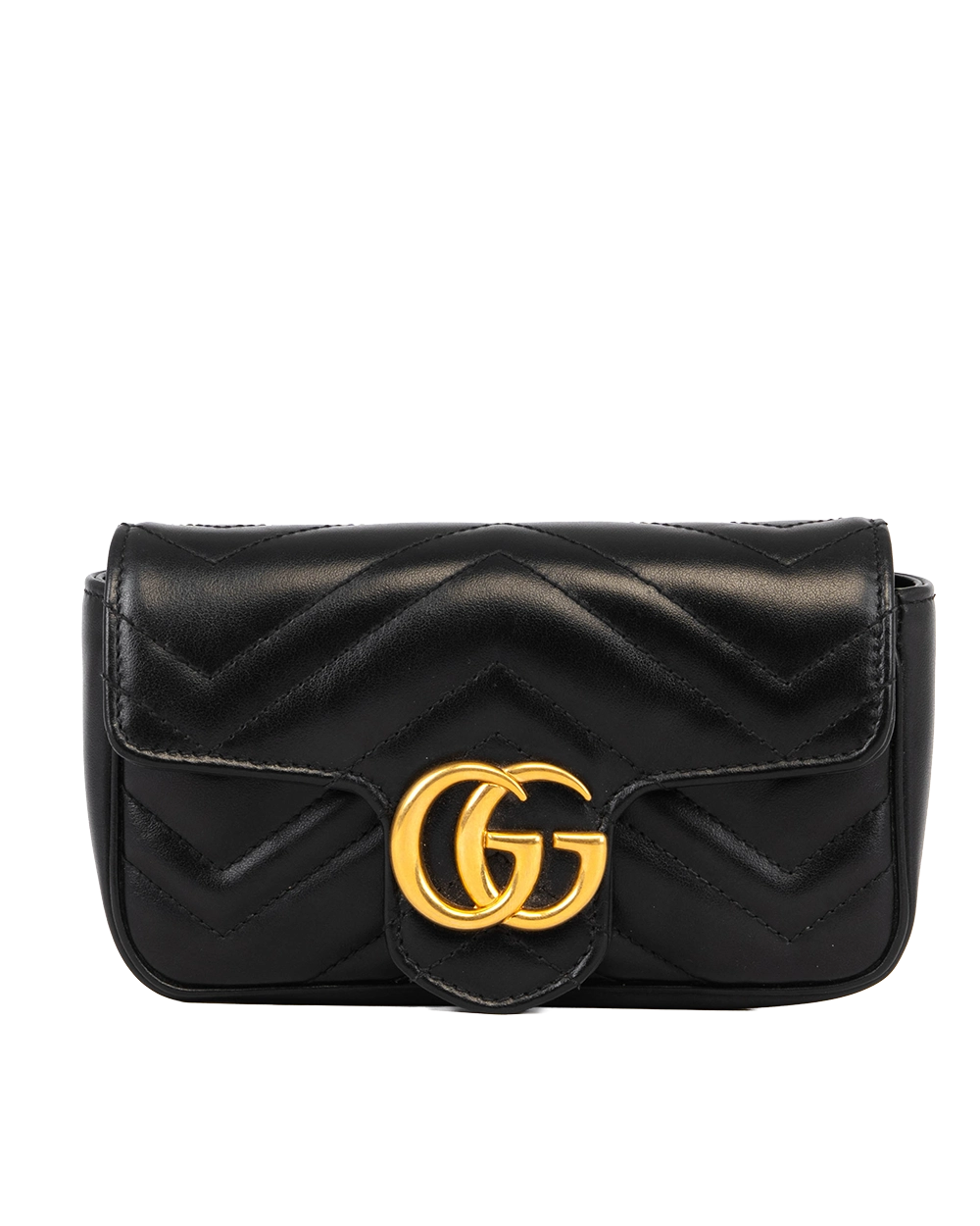 GUCCI GG MARMONT SUPER MINI BLACK CALF GHW 476433 0416 2292