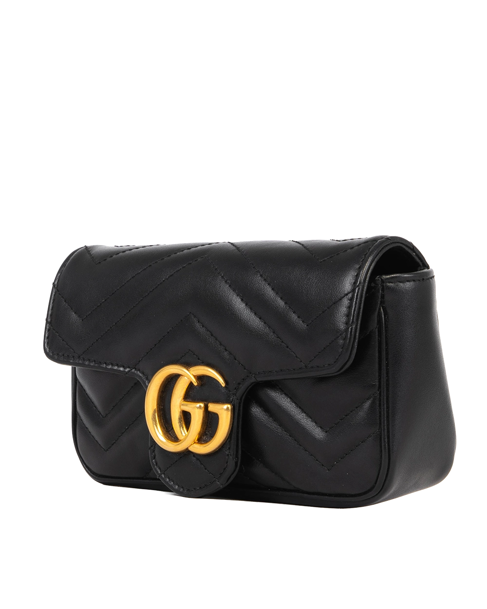GUCCI GG MARMONT SUPER MINI BLACK CALF GHW 476433 0416 2293
