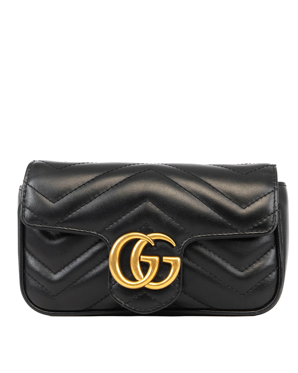 GUCCI GG MARMONT SUPER MINI BLACK CALF GHW 476433 496984 0451