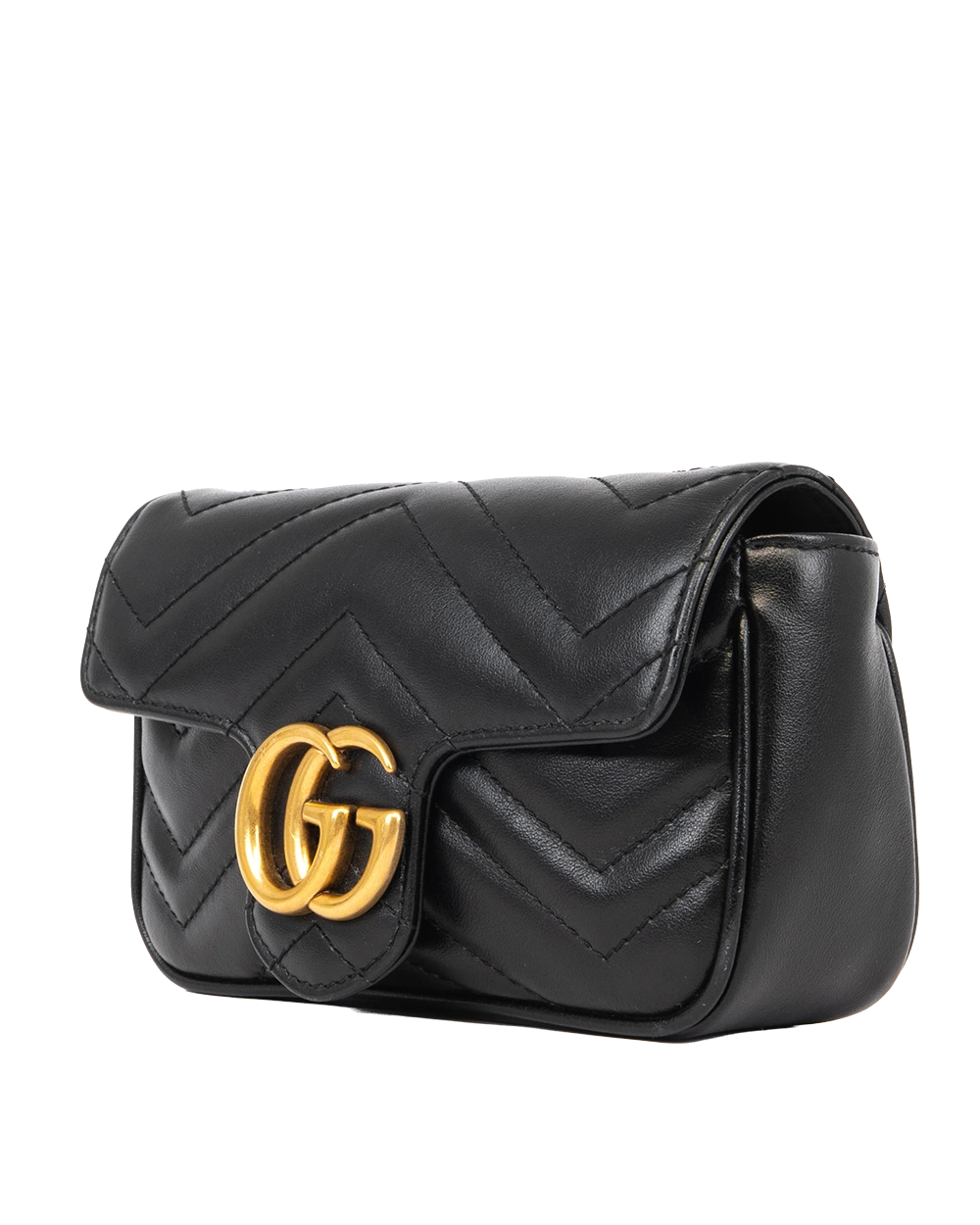 GUCCI GG MARMONT SUPER MINI BLACK CALF GHW 476433 496984 0452