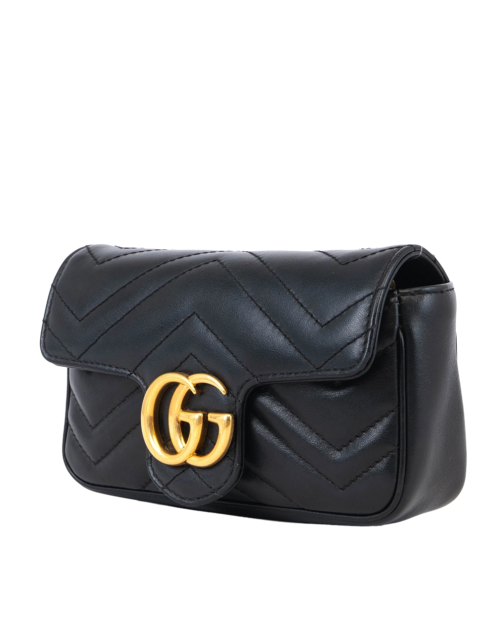 GUCCI GG MARMONT SUPER MINI BLACK CALF GHW 476488 496884 3506