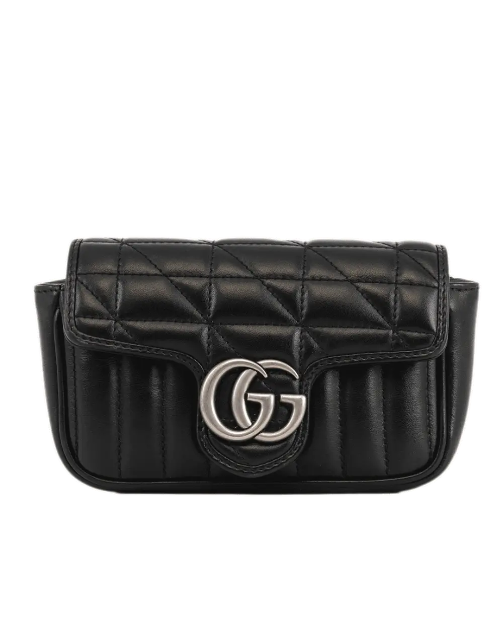 GUCCI GG MARMONT SUPER MINI BLACK CALF SHW 476433 493075 0556