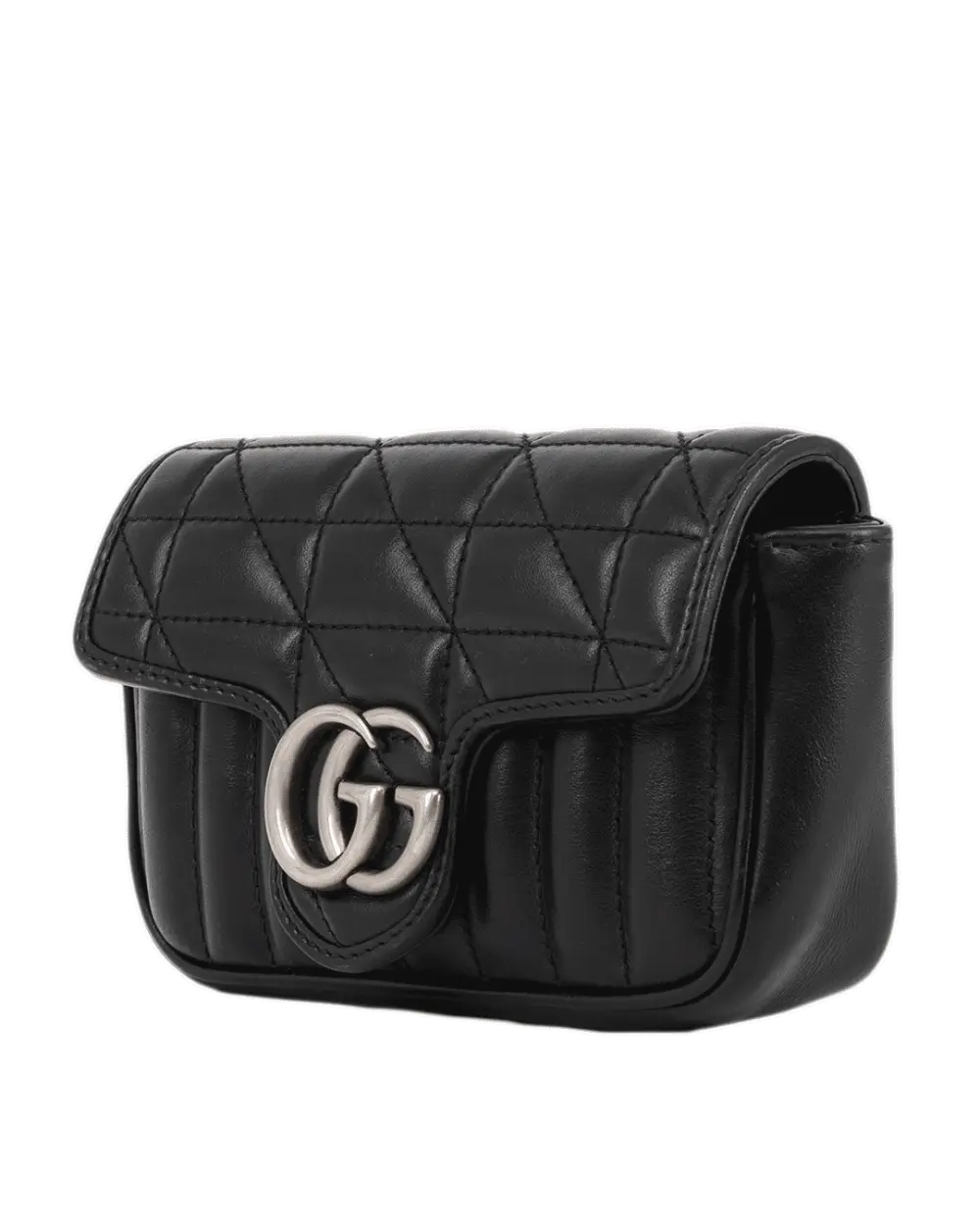 GUCCI GG MARMONT SUPER MINI BLACK CALF SHW 476433 493075 0557