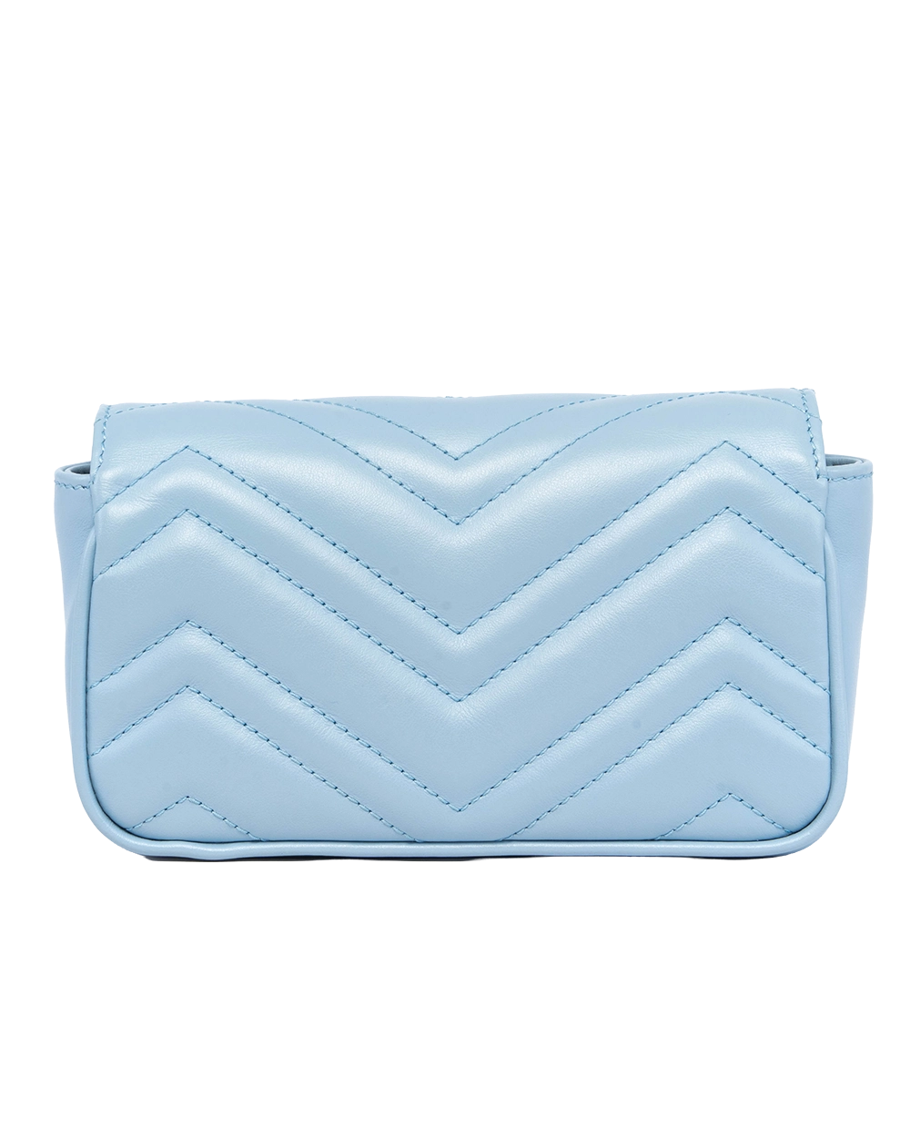 GUCCI GG MARMONT SUPER MINI BLUE SKY BLUE CALF BHW 699757 525040 0926