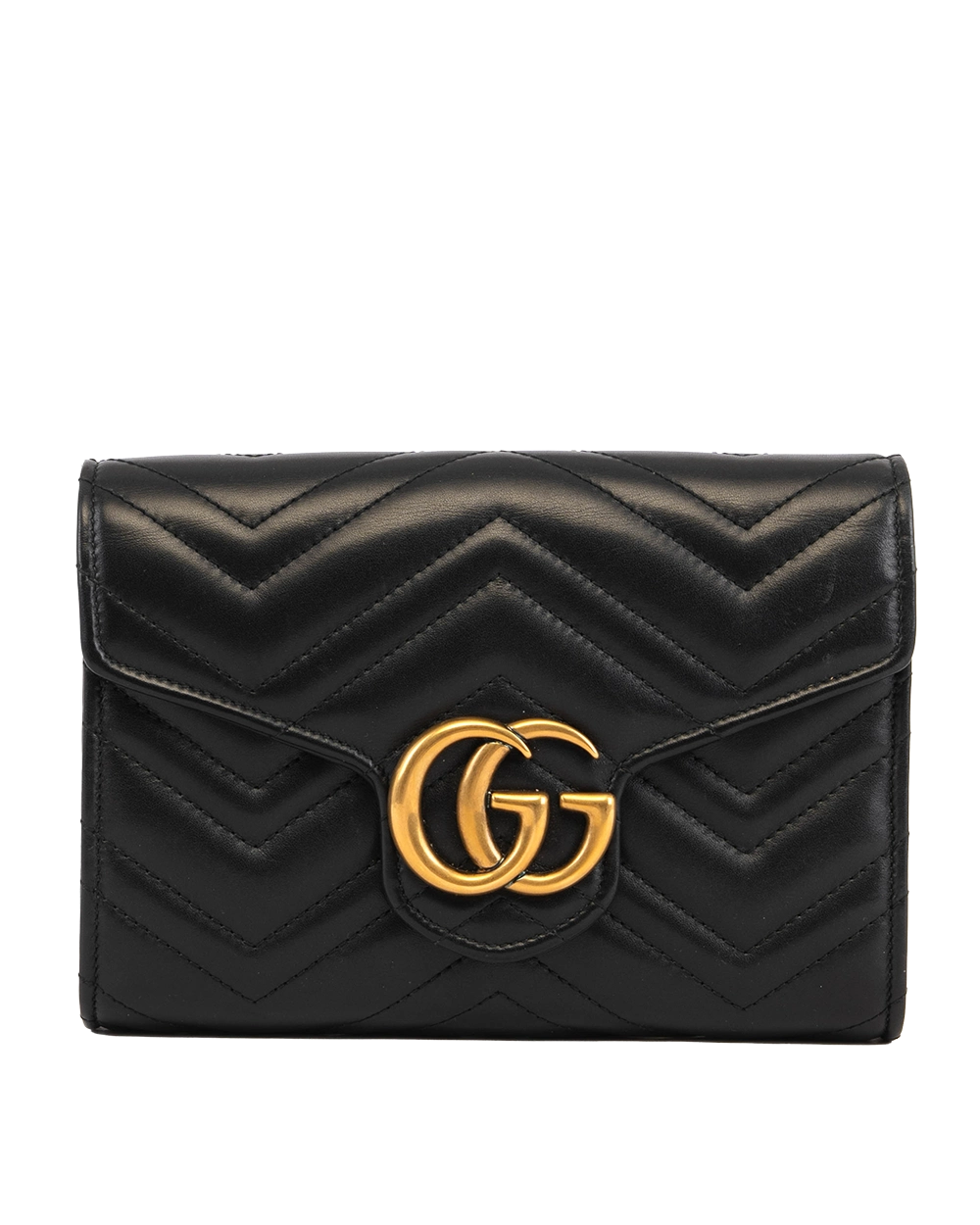 GUCCI GG MARMONT WOC BLACK CALF GHW 474375 0416 2510
