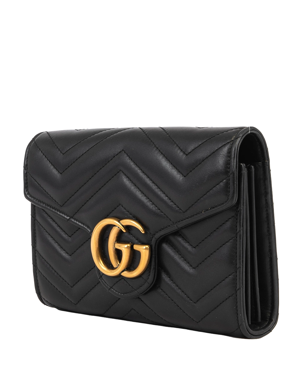 GUCCI GG MARMONT WOC BLACK CALF GHW 474375 0416 2511