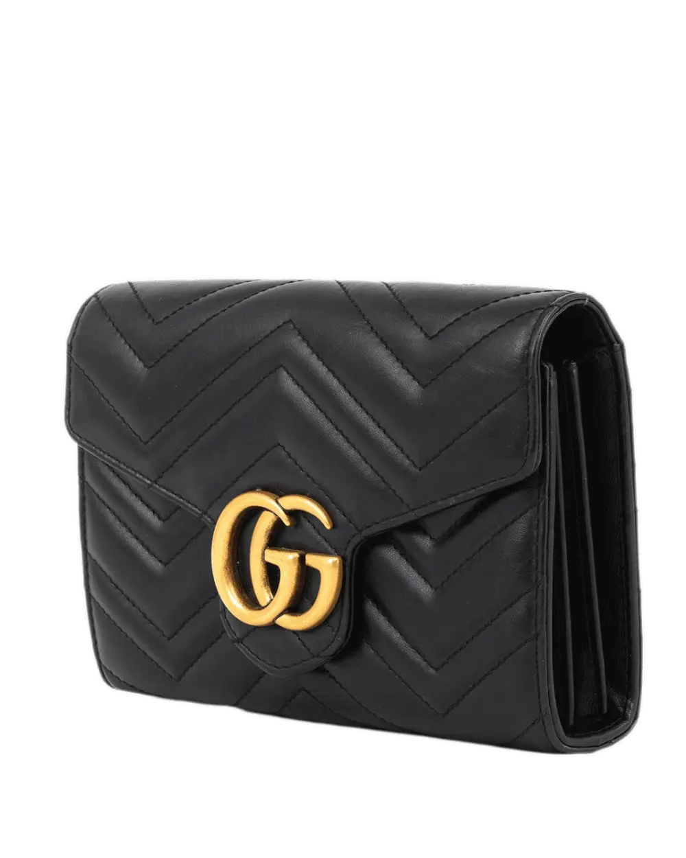 GUCCI GG MARMONT WOC BLACK CALF GHW 474575 525040 3808