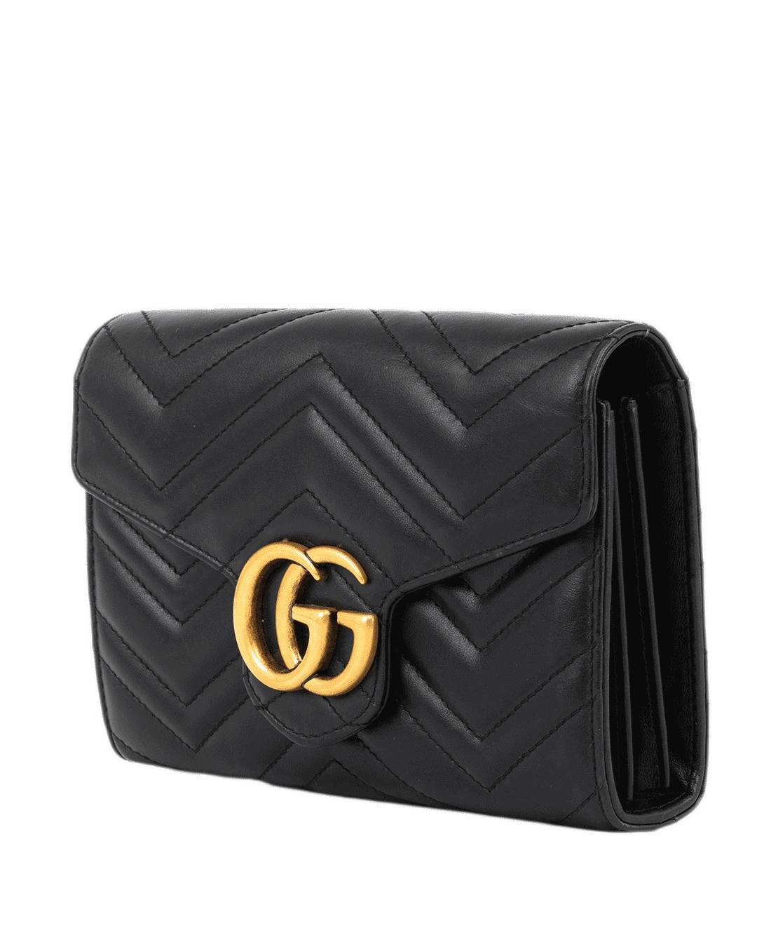 GUCCI GG MARMONT WOC BLACK CALF GHW 474575 525040 3808