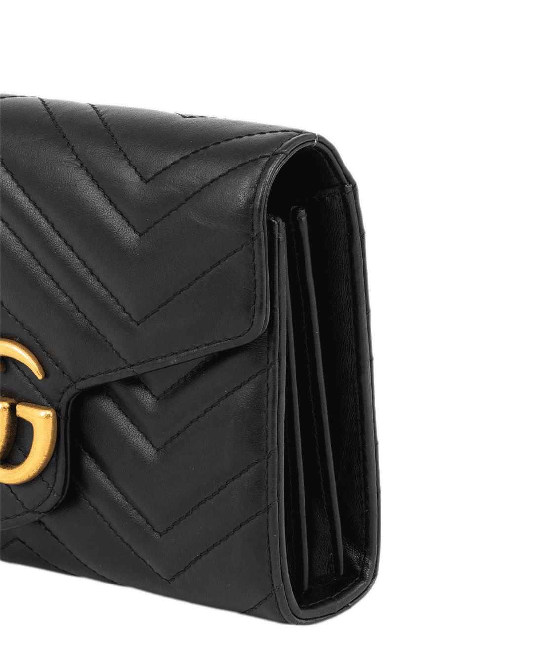 GUCCI GG MARMONT WOC BLACK CALF GHW 474575 525040 3812