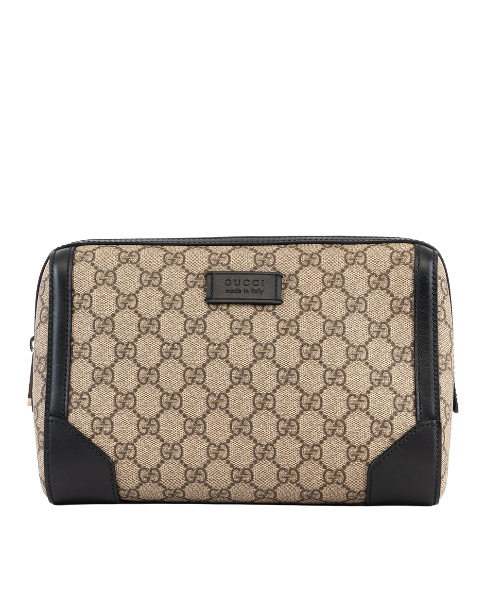 GUCCI GG TOILETRY BROWN BLACK GG MONOGRAM CANVAS SHW 406394 527066 1712