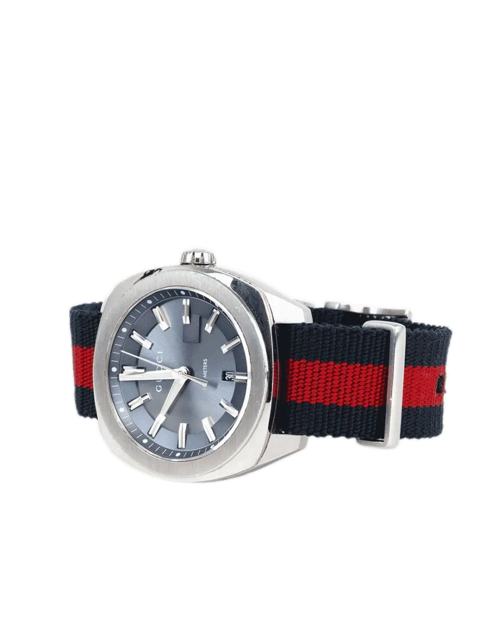 GUCCI GG2570 WATCH BLACK RED BLUE STAINLESS STEEL SHW 18066006 21294