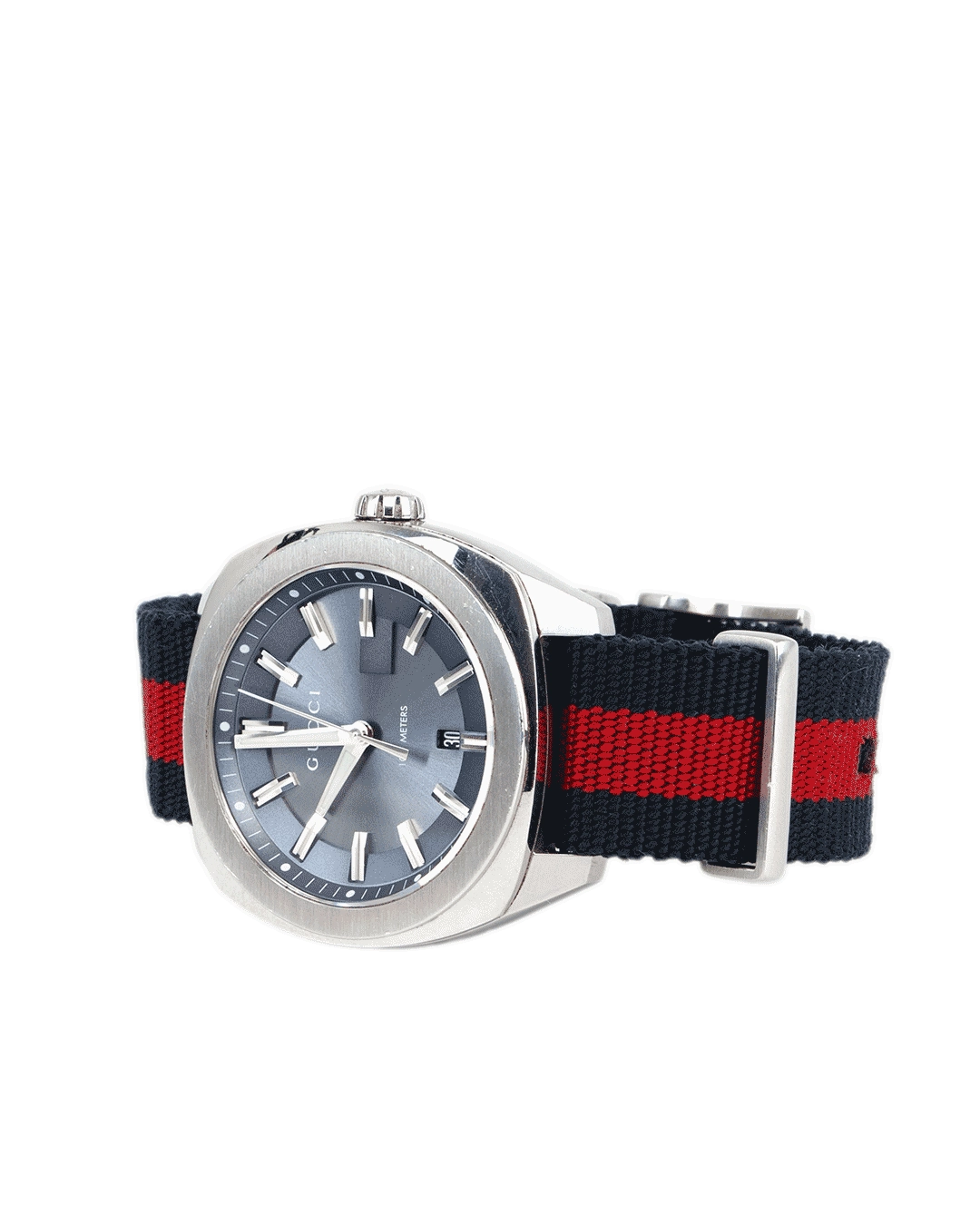 GUCCI GG2570 WATCH BLACK RED BLUE STAINLESS STEEL SHW 18066006 21294
