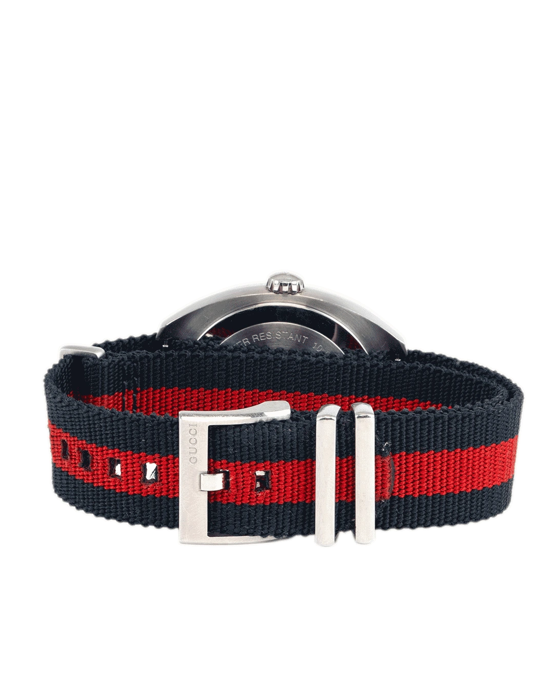 GUCCI GG2570 WATCH BLACK RED BLUE STAINLESS STEEL SHW 18066006 21295