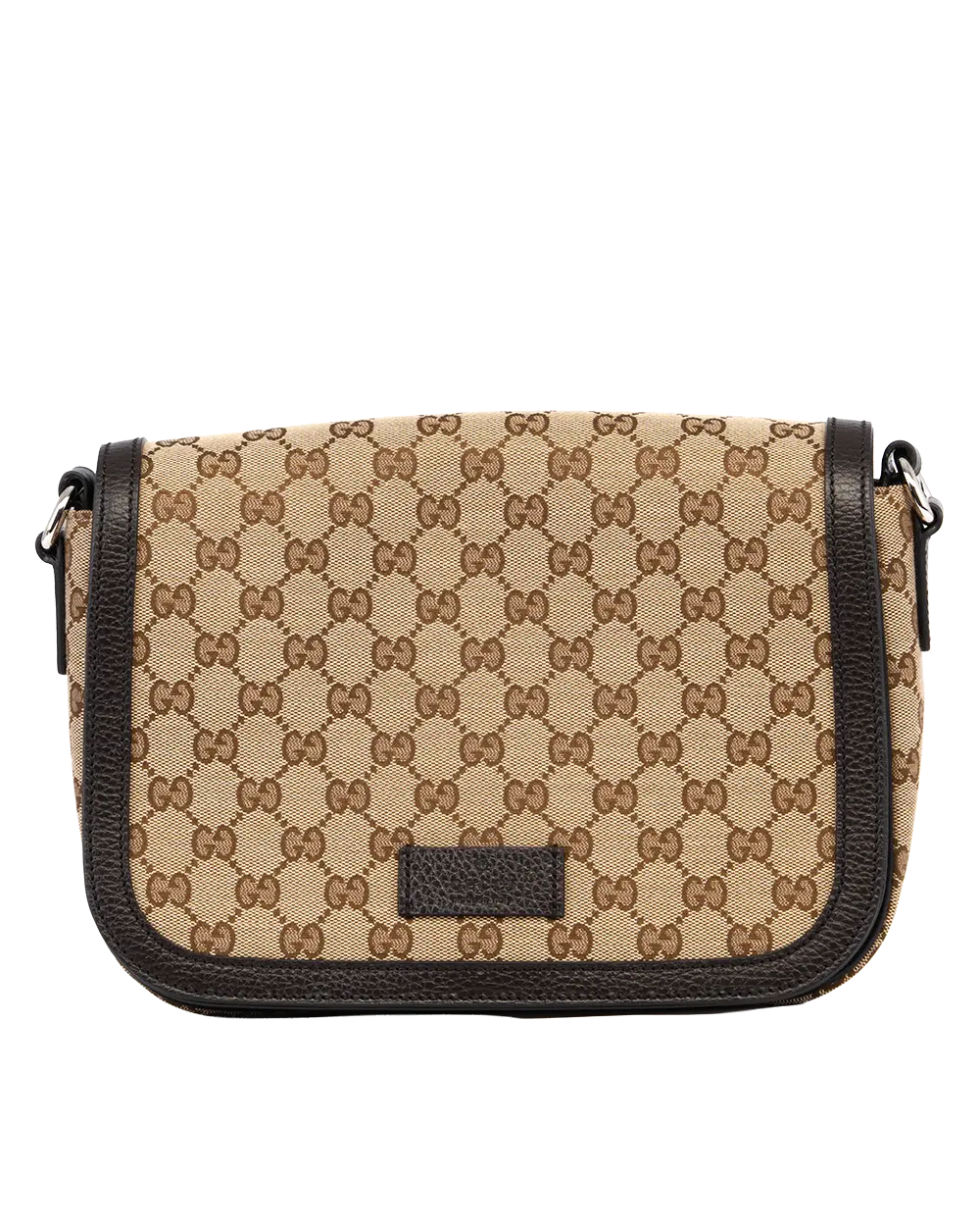 GUCCI GUCCISSIMA FLAT MESSENGER BROWN GG CANVAS SHW 449172 493075 0749