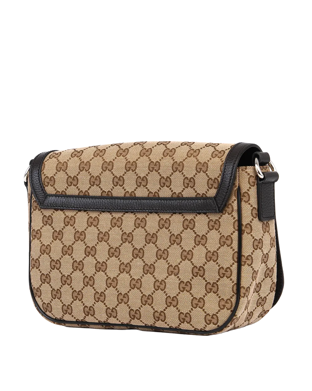 GUCCI GUCCISSIMA FLAT MESSENGER BROWN GG CANVAS SHW 449172 493075 0751