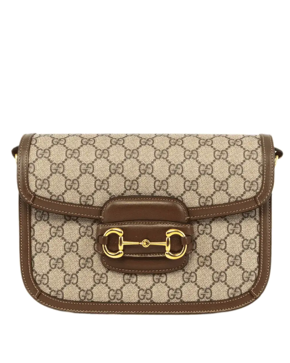 GUCCI HORSEBIT 1955 MEDIUM BROWN GG MONOGRAM CANVAS GHW 0864