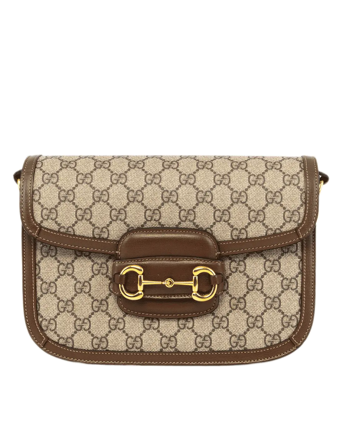 GUCCI HORSEBIT 1955 MEDIUM BROWN GG MONOGRAM CANVAS GHW 0864