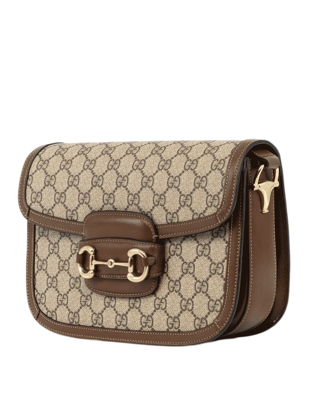 GUCCI HORSEBIT 1955 MEDIUM BROWN GG MONOGRAM CANVAS GHW 0865