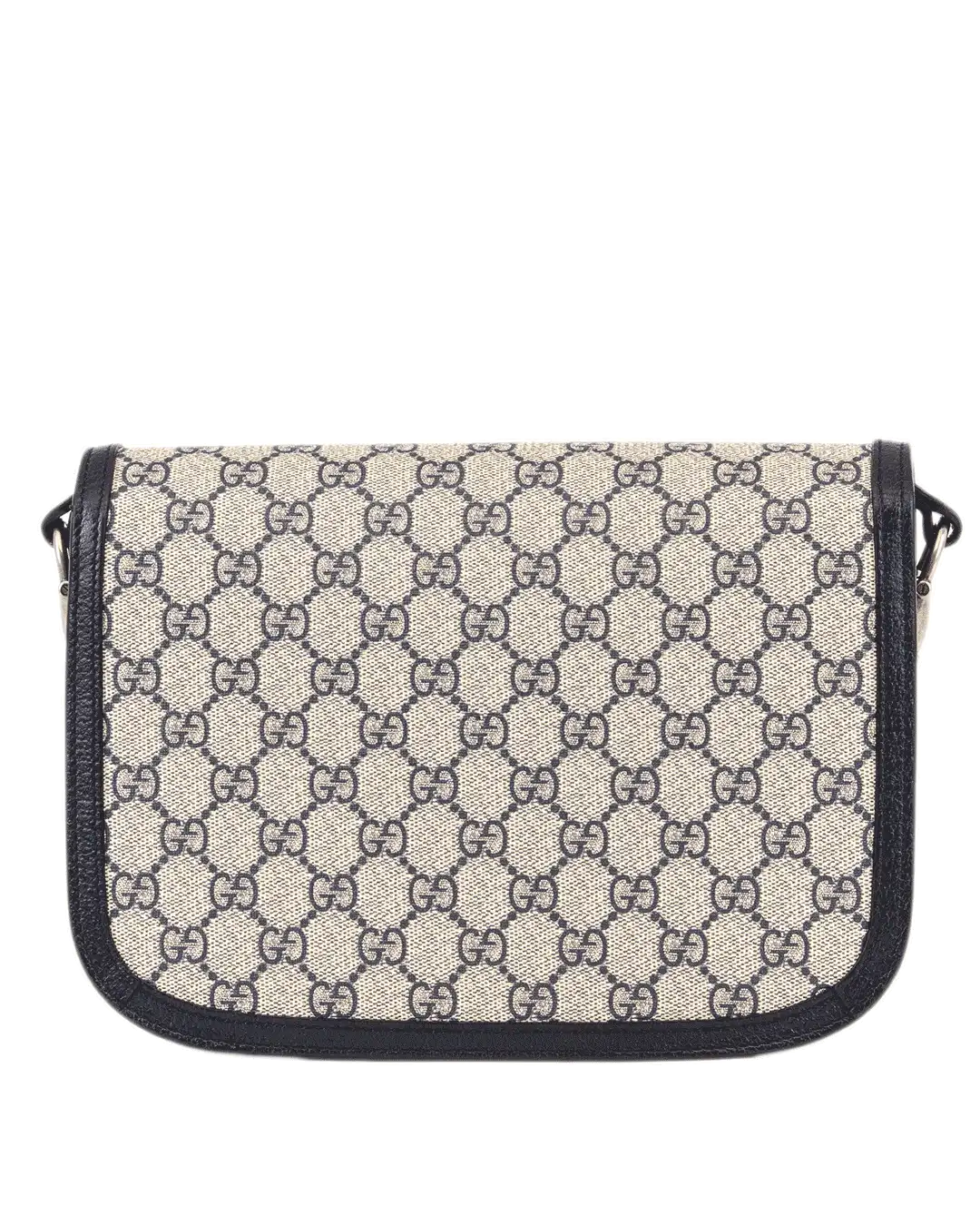 GUCCI HORSEBIT 1955 MEDIUM BROWN NAVY GG MONOGRAM CANVAS RSHW 602204 520981 0930