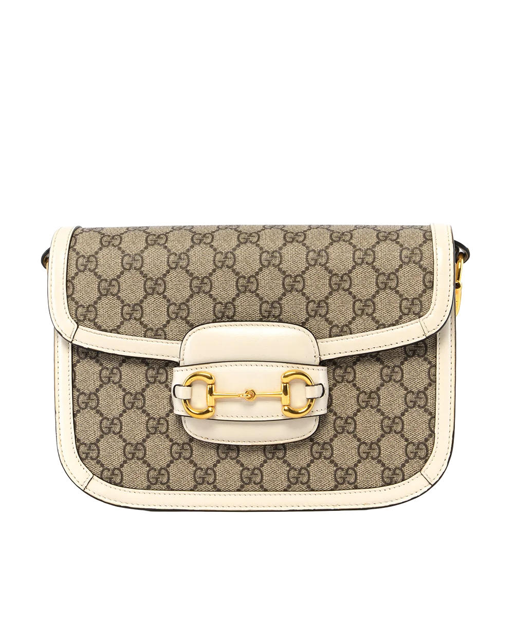 GUCCI HORSEBIT 1955 MEDIUM WHITE GG MONOGRAM CANVAS GHW 602204 493075 2297