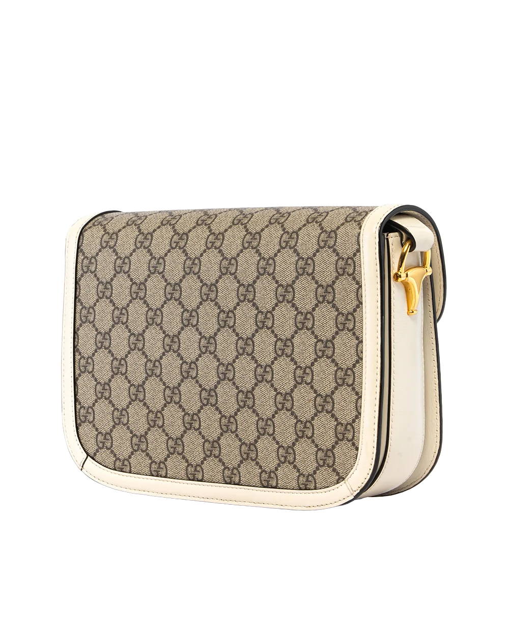GUCCI HORSEBIT 1955 MEDIUM WHITE GG MONOGRAM CANVAS GHW 602204 493075 2301