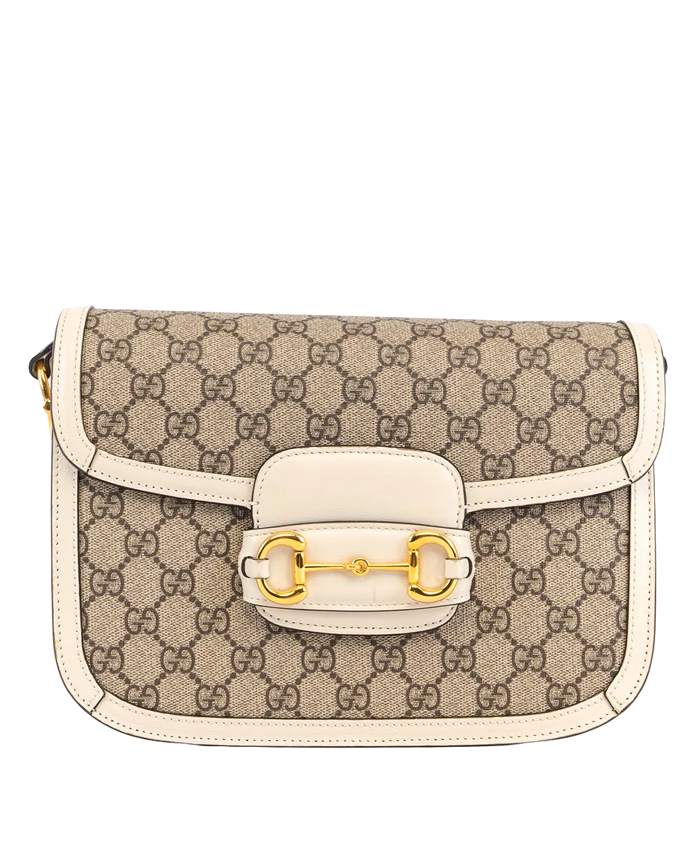GUCCI HORSEBIT 1955 MEDIUM WHITE GG MONOGRAM CANVAS GHW 602204 520981 3037