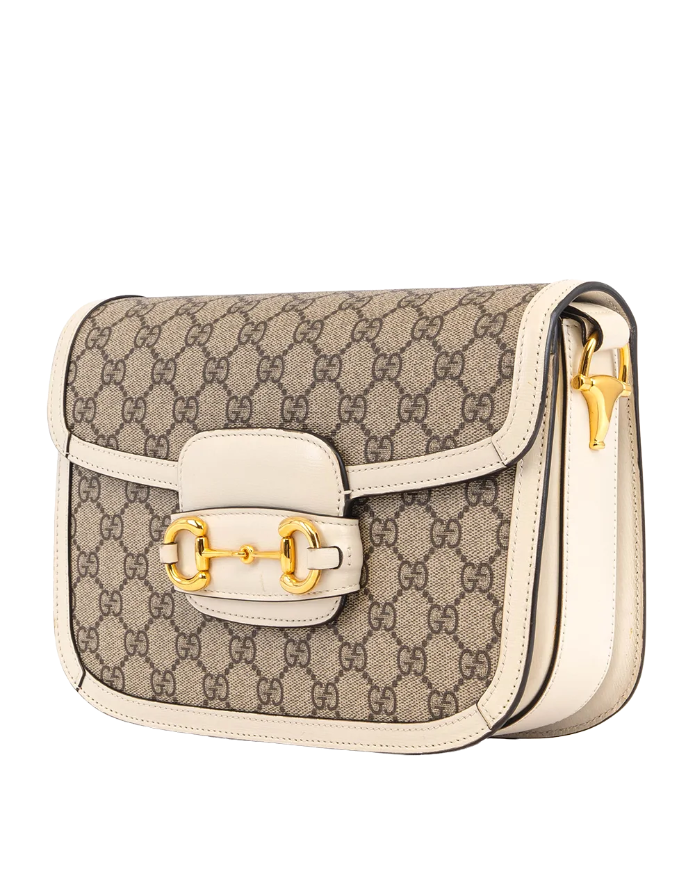 GUCCI HORSEBIT 1955 MEDIUM WHITE GG MONOGRAM CANVAS GHW 602204 520981 3038