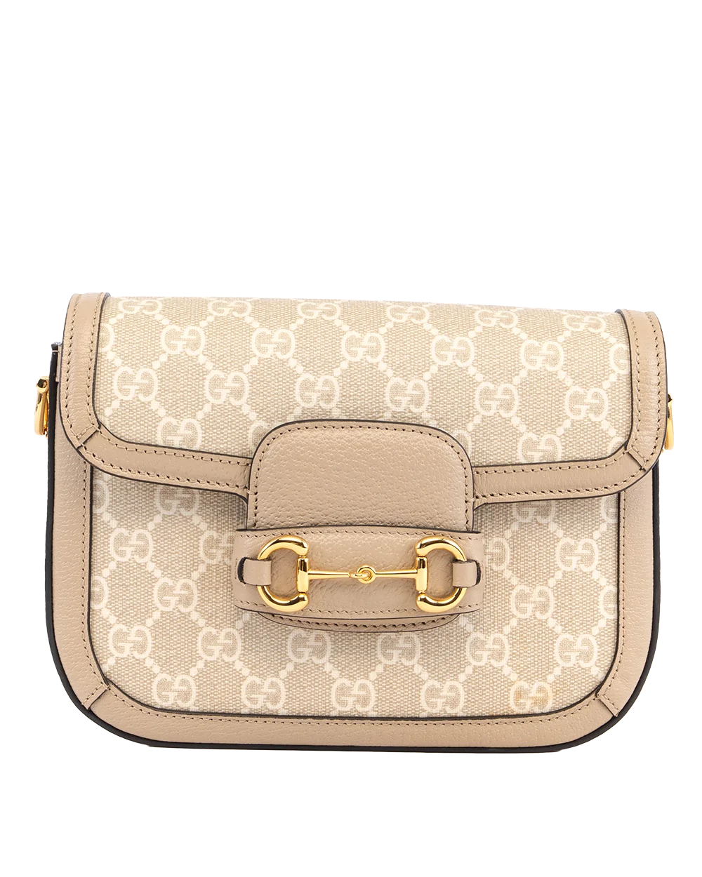 GUCCI HORSEBIT 1955 MINI BEIGE GG MONOGRAM CANVAS GHW 658574 213317 2968