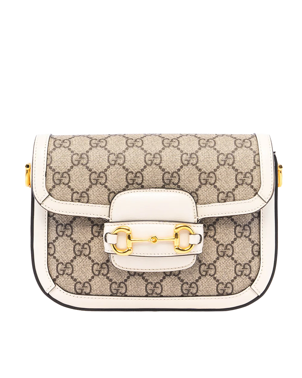 GUCCI HORSEBIT 1955 MINI WHITE GG MONOGRAM CANVAS GHW 658574 520981 04426