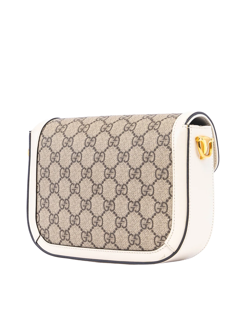 GUCCI HORSEBIT 1955 MINI WHITE GG MONOGRAM CANVAS GHW 658574 520981 04432