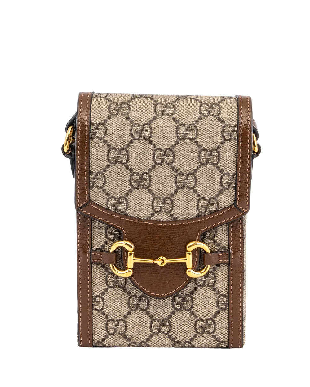 GUCCI HORSEBIT 1955 PHONE BROWN GG MONOGRA CANVAS GHW 625615 2067 1913