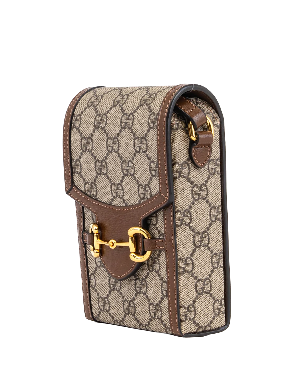 GUCCI HORSEBIT 1955 PHONE BROWN GG MONOGRA CANVAS GHW 625615 2067 1914