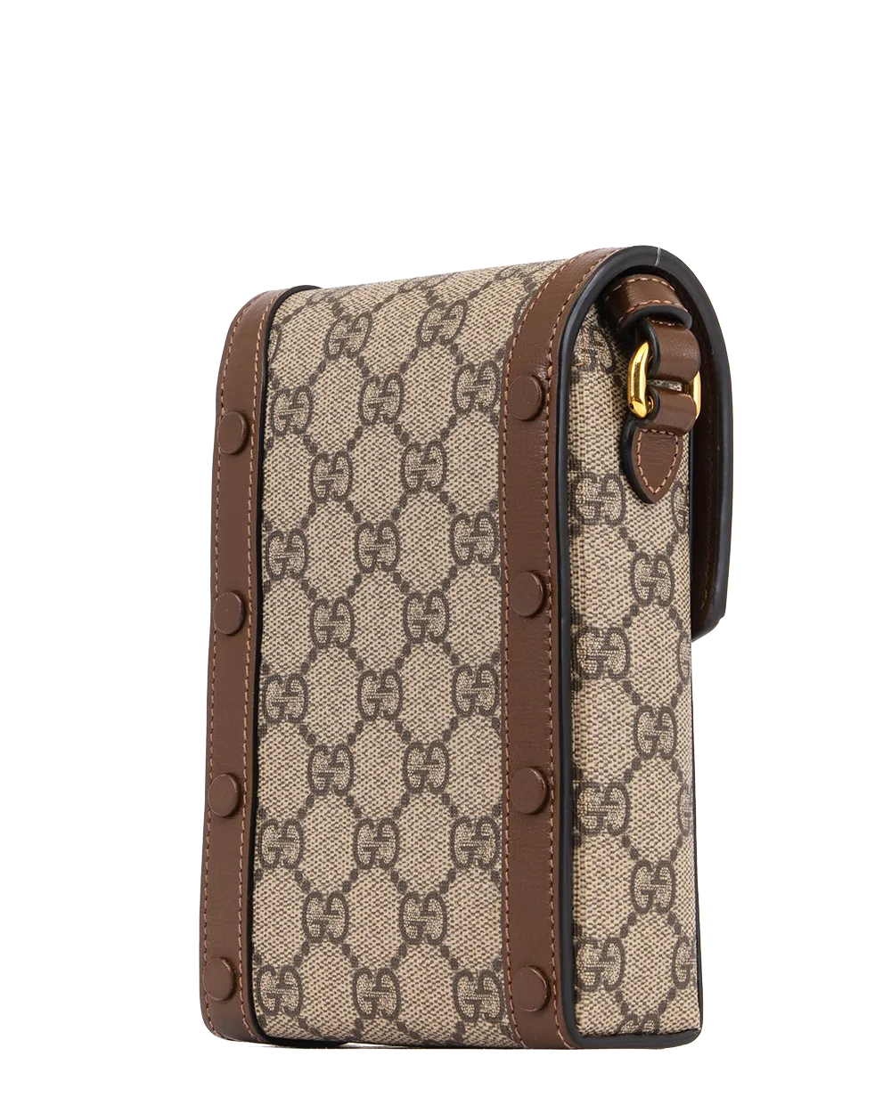 GUCCI HORSEBIT 1955 PHONE BROWN GG MONOGRAM CANVAS GHW 625615 525040 0619