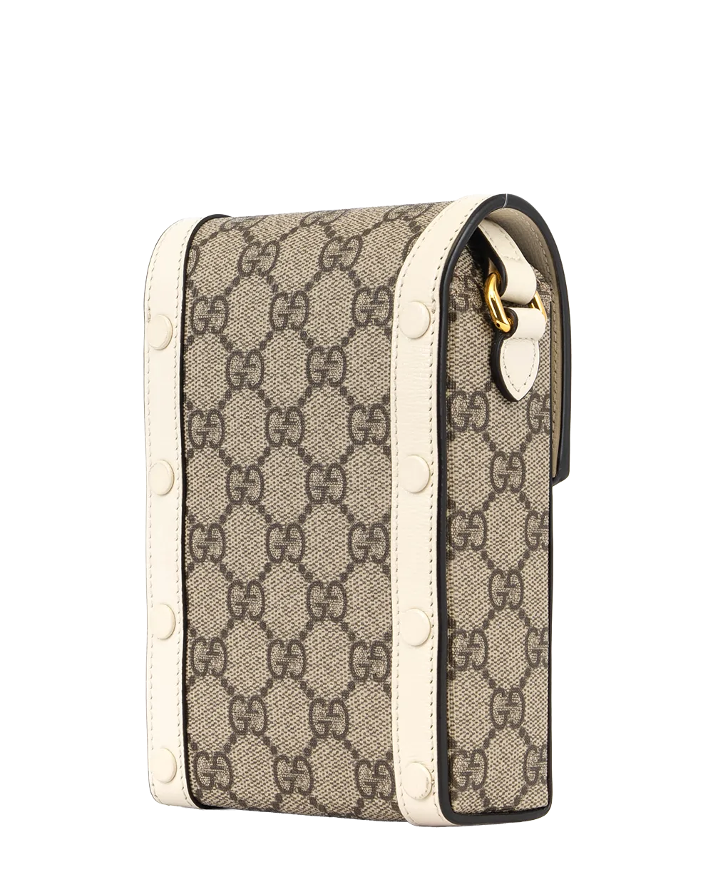 GUCCI HORSEBIT 1955 PHONE WHITE GG MONOGRAM CANVAS GHW 625615 0416 0462