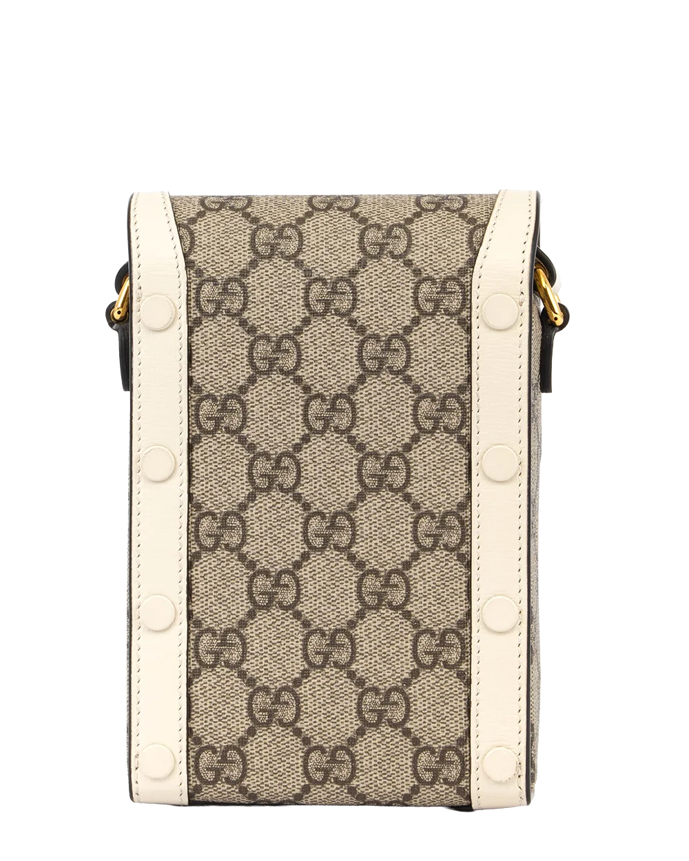 GUCCI HORSEBIT 1955 PHONE WHITE GG MONOGRAM CANVAS GHW 625615 0416 0463