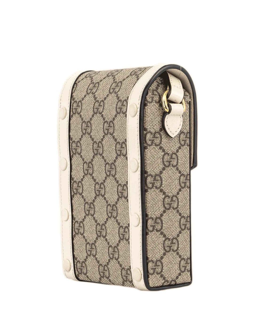 GUCCI HORSEBIT 1955 PHONE WHITE GG MONOGRAM CANVAS GHW 625615 0416 0509